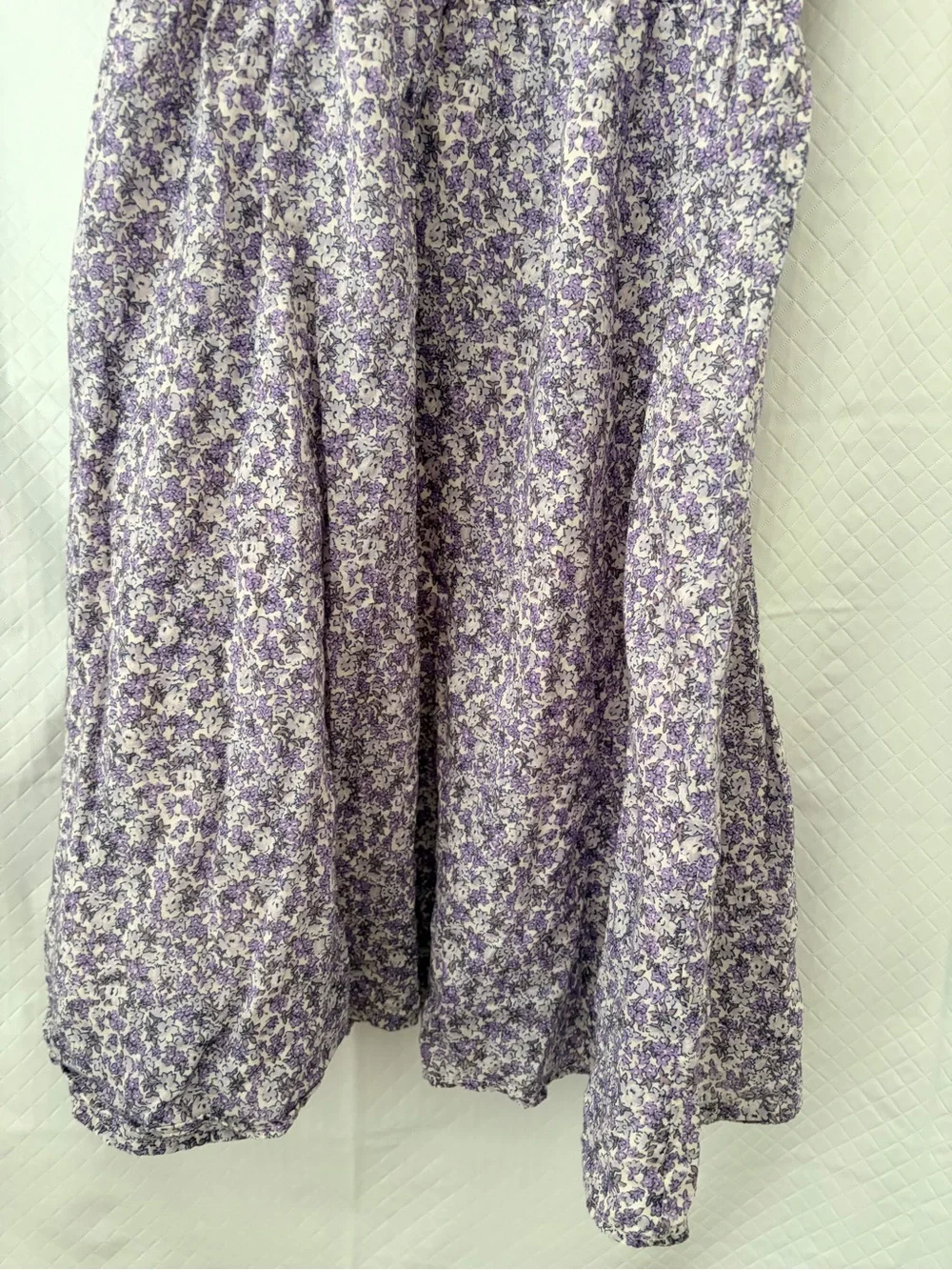 Crewcuts Lavender Floral Puff-Sleeve Midi Dress